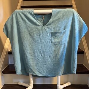 Zenana Outfitters Sky Blue V-Neck Tee